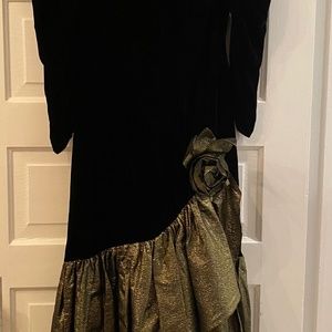 Vintage 80s Jessica McClintock / Laura Ashley Velvet Dress